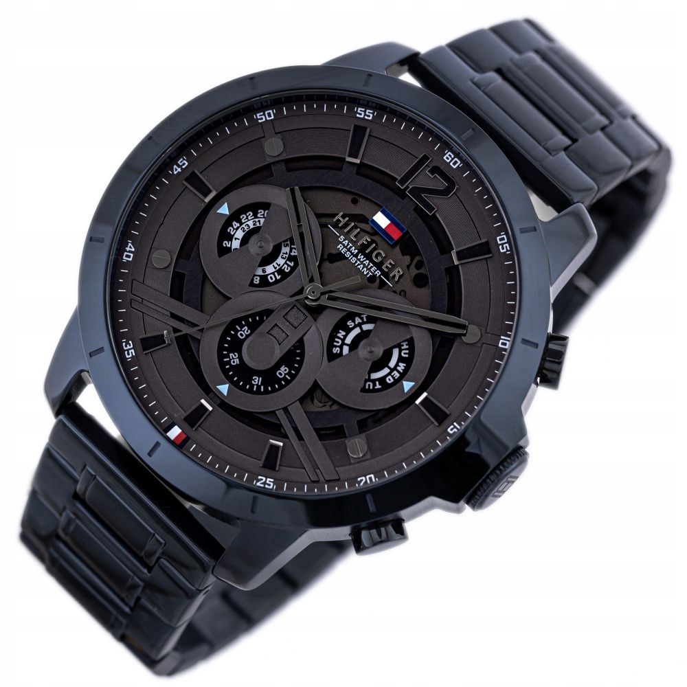 Sportovní Pánské Hodinky Tommy Hilfiger 1710493 Luca Na Náramku, Modré