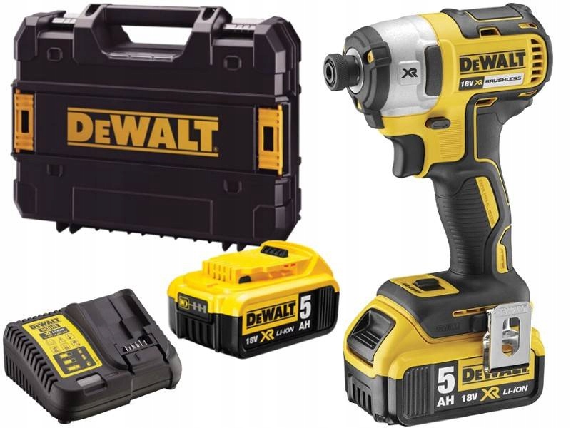 AKUMULATOROWA ZAKRĘTARKA UDAROWA 2x5Ah 18V DeWALT Stan opakowania oryginalne