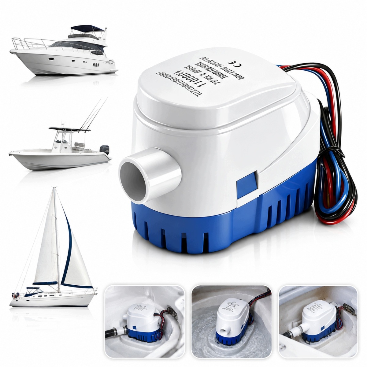 Automatyczna Pompa Zęzowa 12V Pompa zęzowa do łodzi 12V