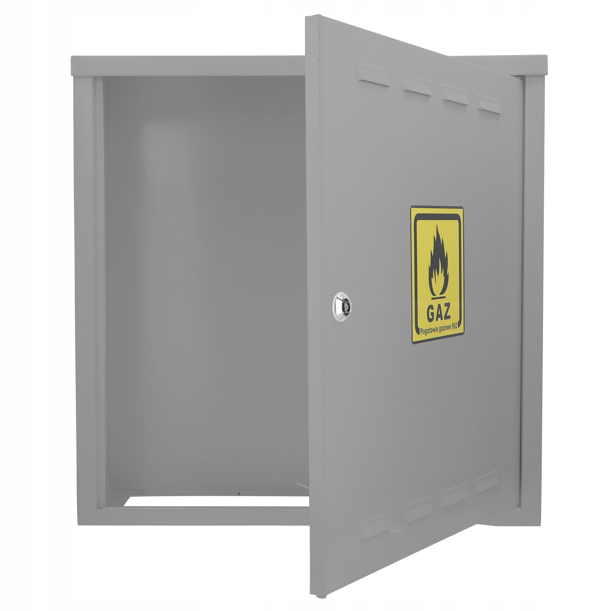 SZAFKA GAZOWA SKRZYNKA 35x35x25 SZARA Z PLECAMI Kolor szary