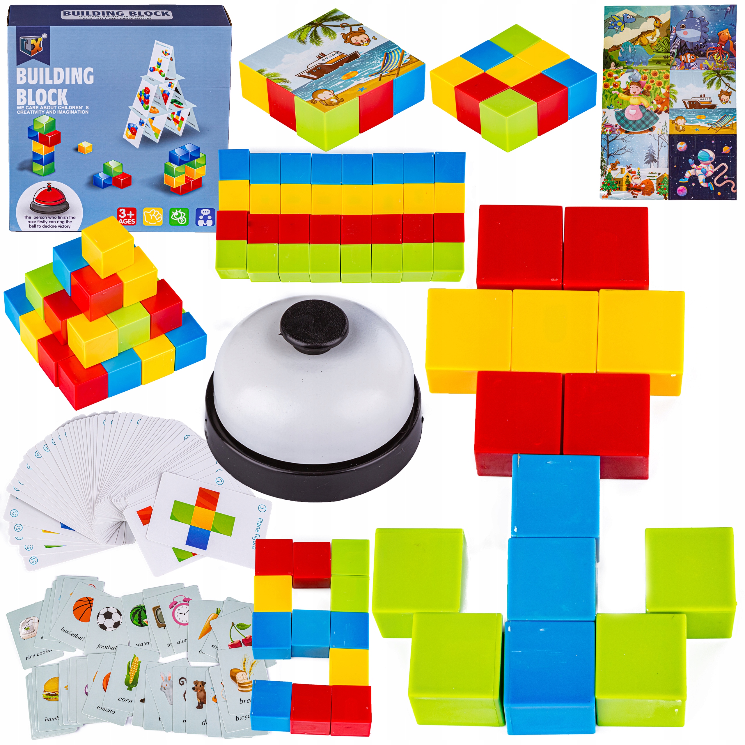 

Klocki Zestaw Klocków Karty Układanka Puzzle Gra