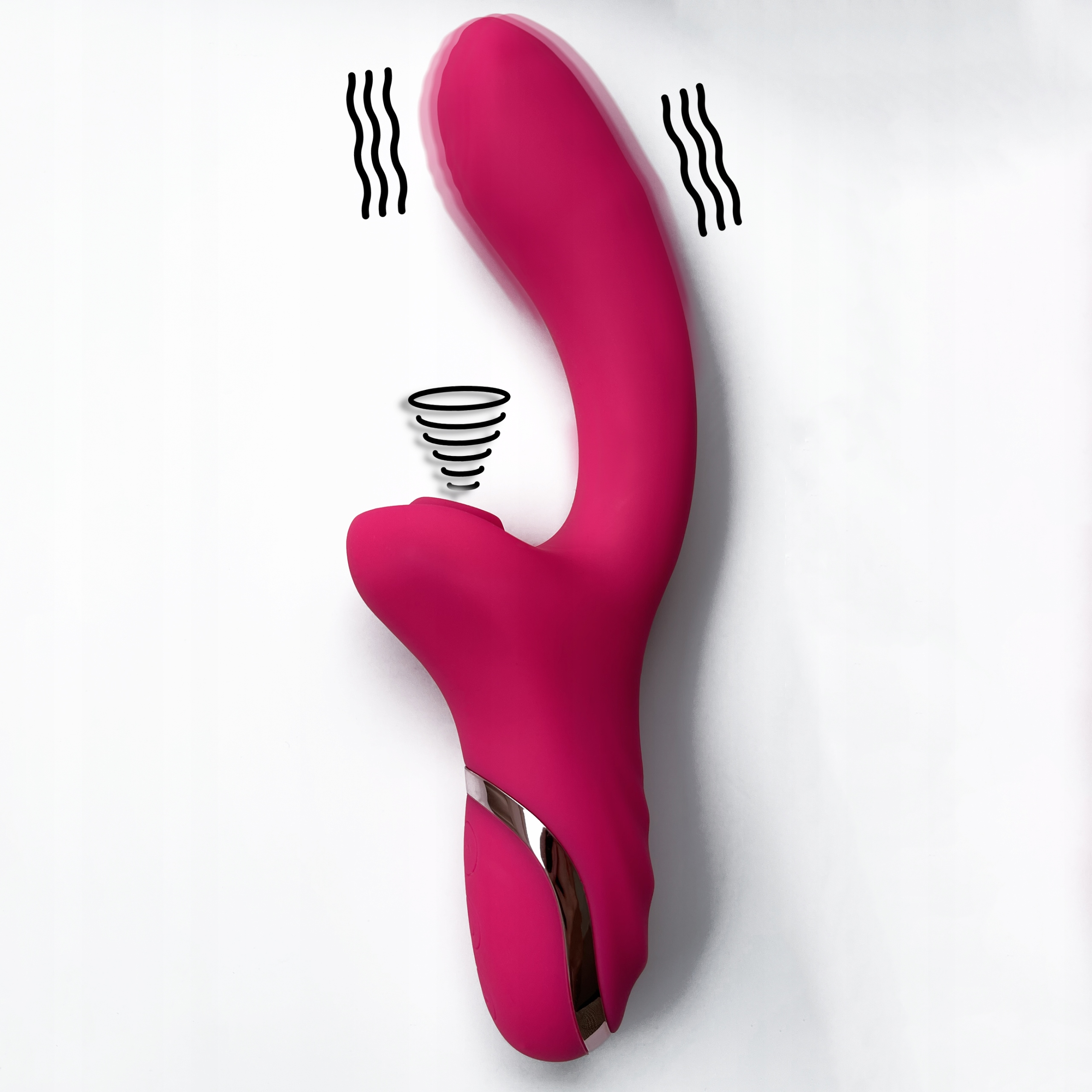 Wibrator Damski Kroliczek Stymulator Masażer Łechtaczki Duży Ssący Punkt G – Różowy