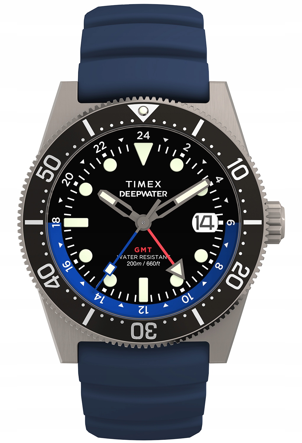 Zegarek męski wodoszczelny WR200 Timex na pasku Szafirowe szkło data
