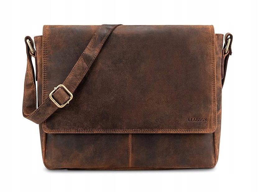 Taška Na Notebook pánská obchodní aktovka 15,6 buvolí kůže přes rameno