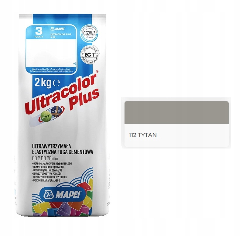

Mapei fuga Ultracolor Plus 112 Tytan 2kg