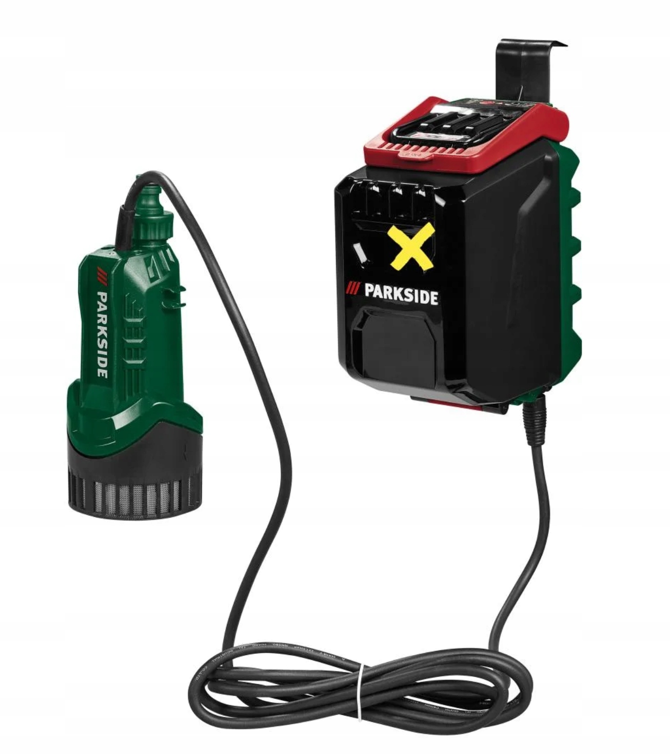 Pompa akumulatorowa Parkside zatapialna na deszczówkę 20V Prpa 20-Li B3