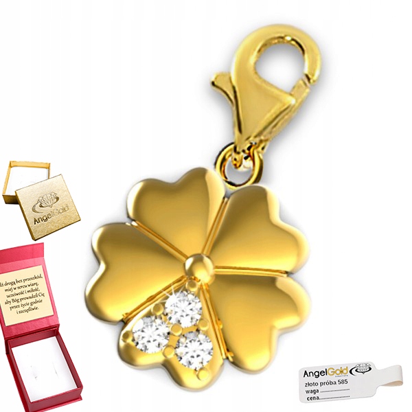 Zlatý Přívěsek Jetel Naštěstí 585 Jako Dárek