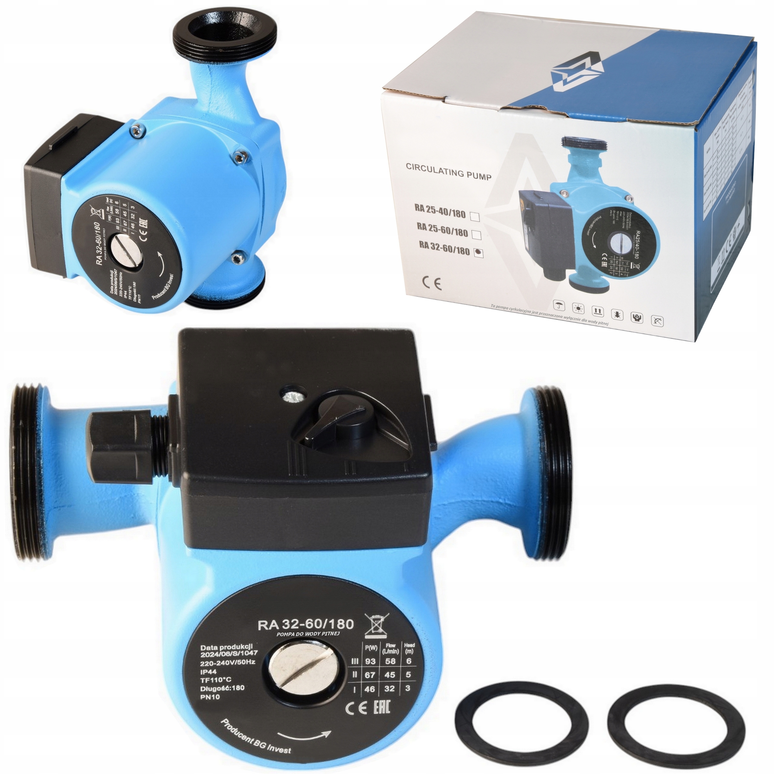 Oběhové Čerpadlo Ra 32/6 180 Cirkulační Pro Ústřední Vytápění C.wu