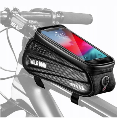 Sakwa Torba Rowerowa Na Ramę Roweru Wodoodporna Okno Na Telefon 1L + GRATIS Marka Thule