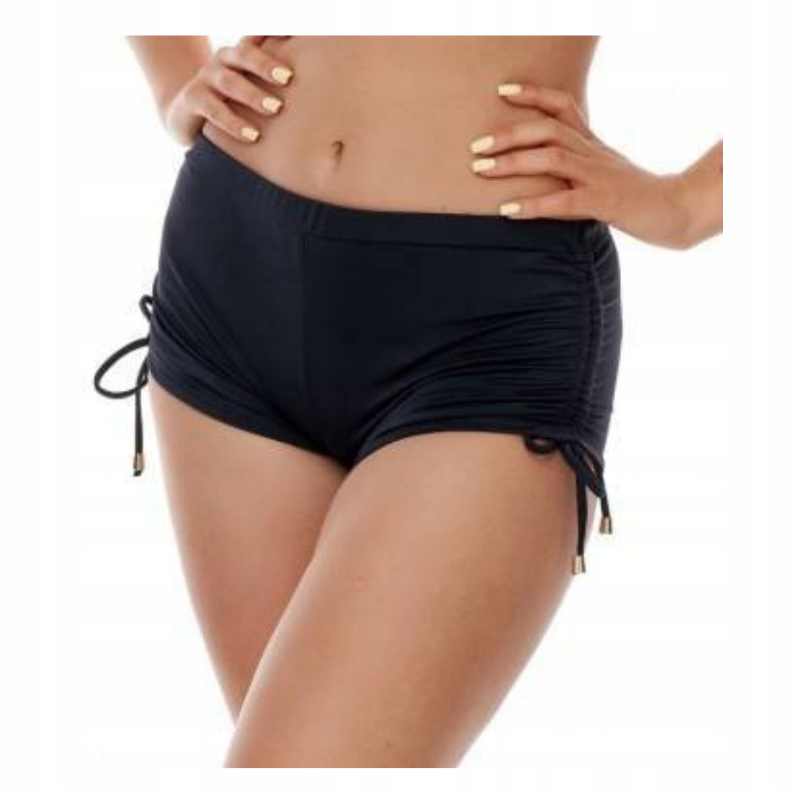 Bikini kalhotky šortky šněrovací 42 XL spodní část plavek černé spodky Lupo