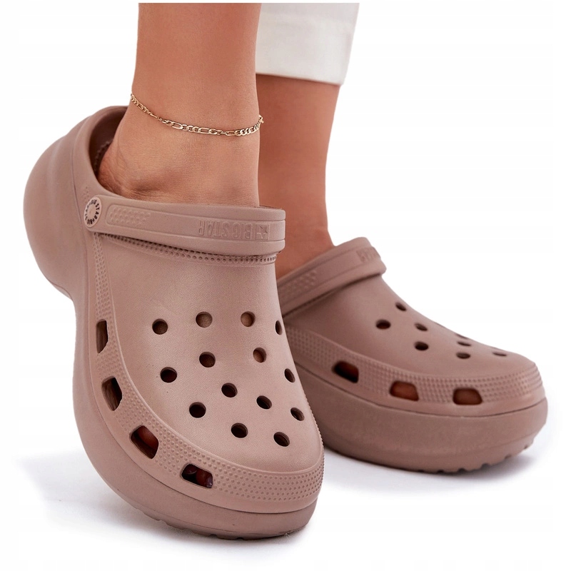 Nazouváky S Masivní Podrážkou Big Star RR274A121 Tmavě Béžové 36