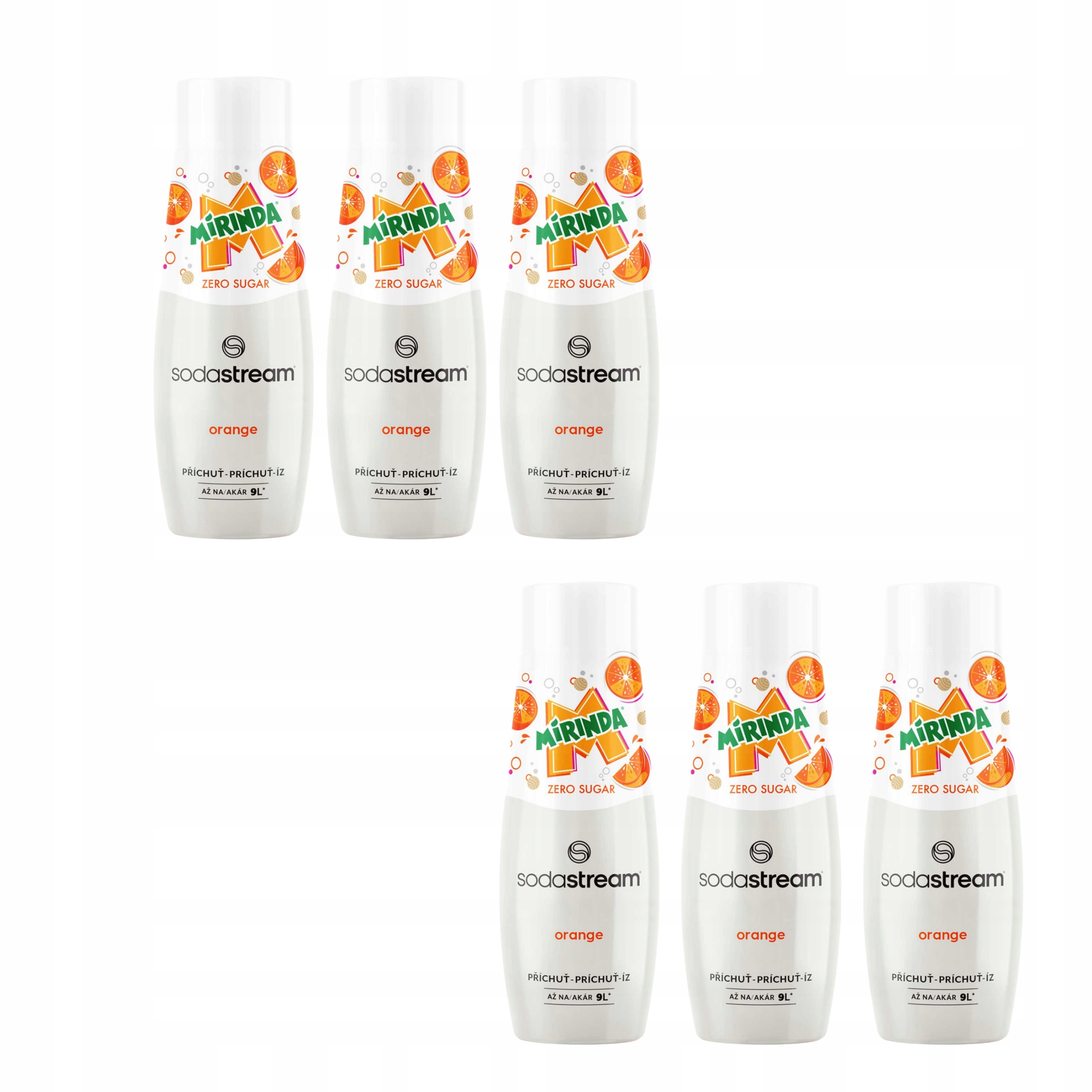 Levně 6x Mirinda Zero SodaStream Sirup do saturátoru Koncentrát bez Cukru 440 ml