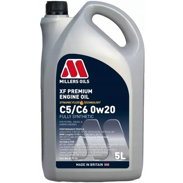 Millers Xf Premium C5/C6 0W20 8175 5L