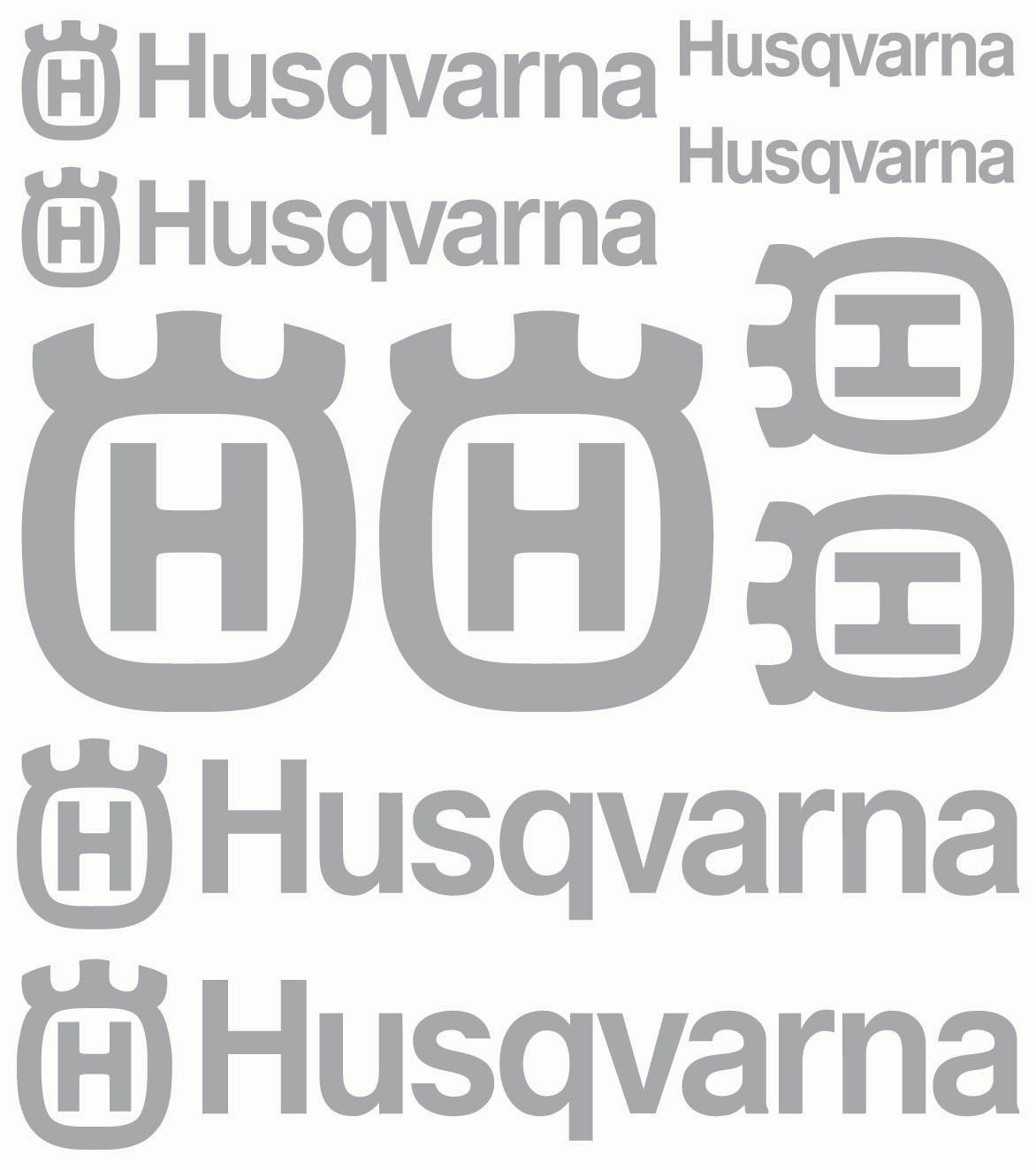 

Naklejki Husqvarna Zestaw XL Srebrne
