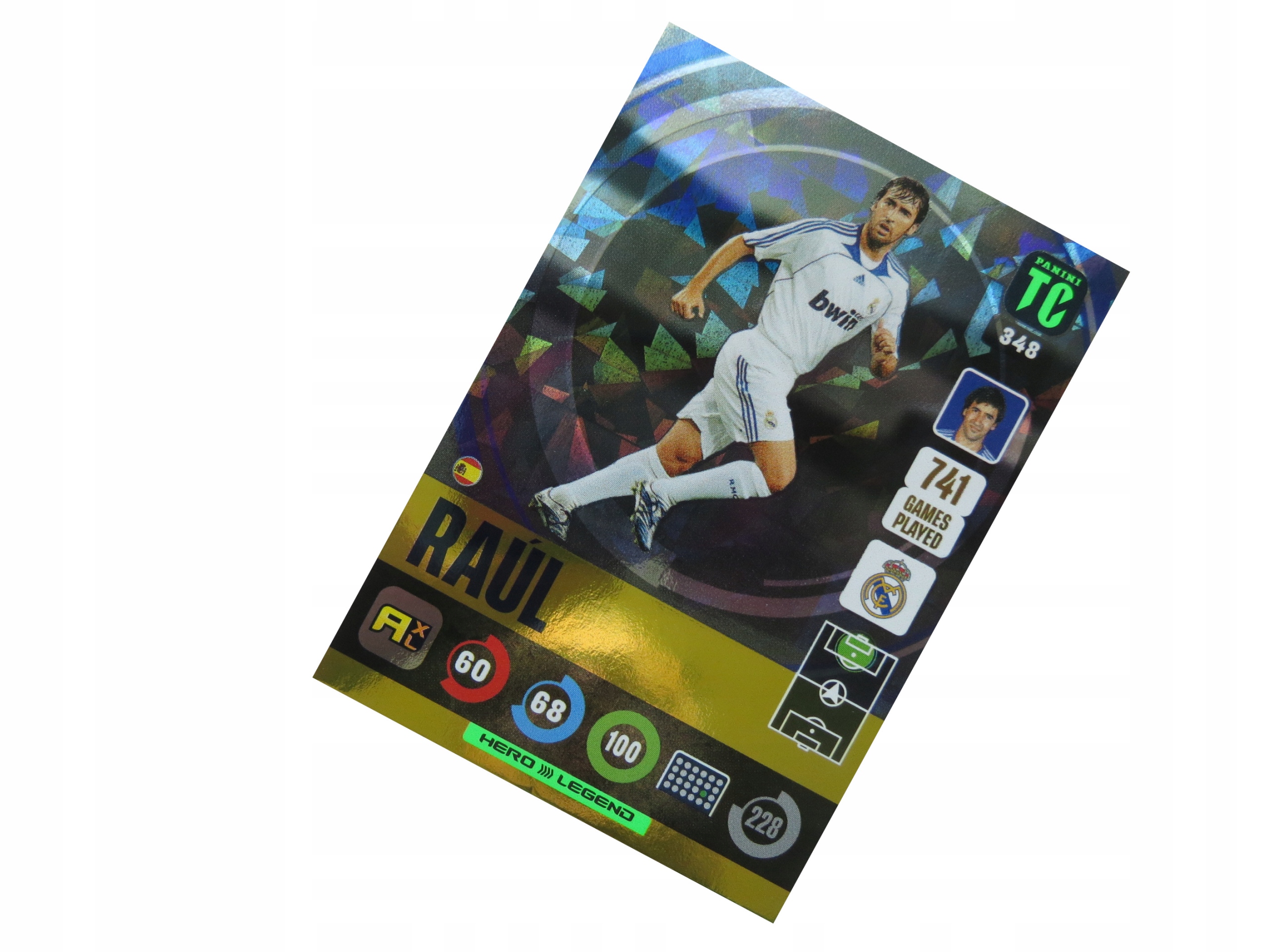 Panini Top Class Karty Piłkarskie Hero Legend Raul 348 Real Madrid