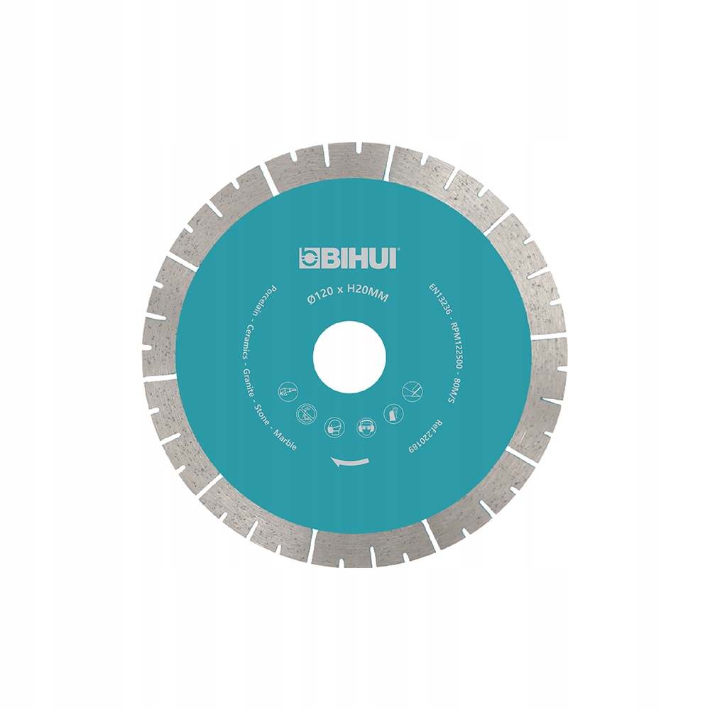 TARCZA DIAMENTOWA 120mm DO PŁYTEK PRZECINARKI BIHUI WANDELI WERTEC