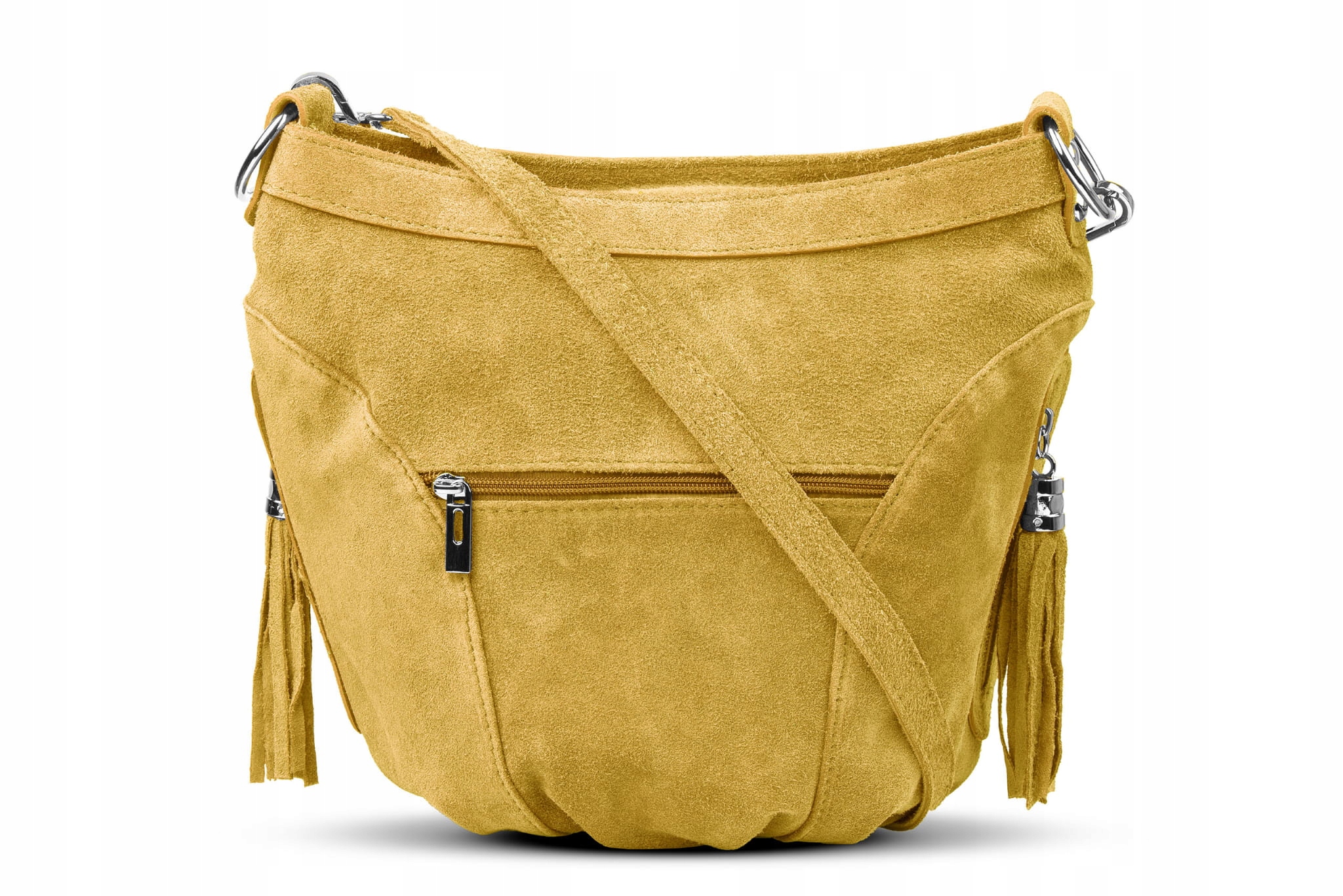 

Torba Skórzana Vera Pelle Victoria Zamsz Szafran