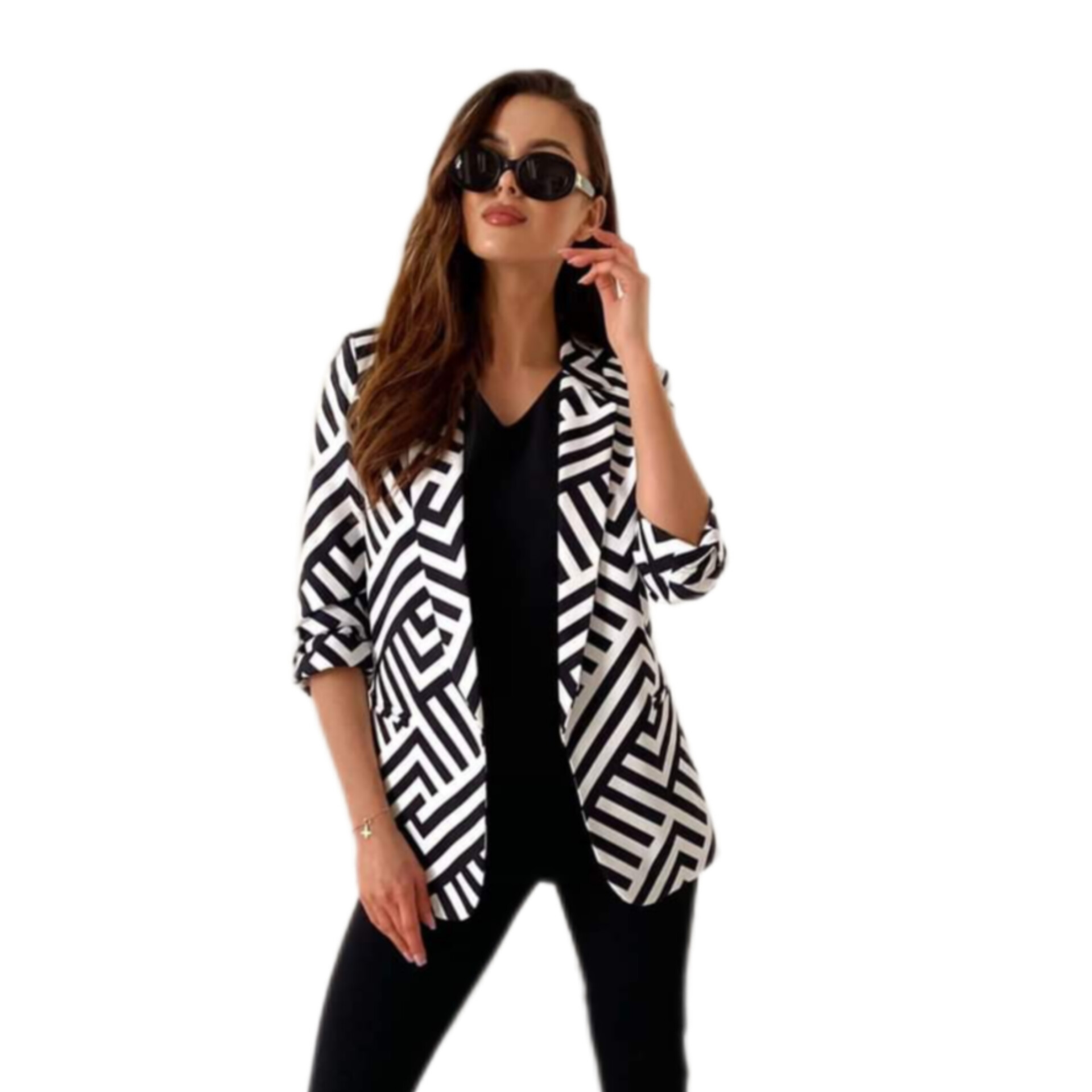 Elegancka marynarka damska Adea rozmiar 46 zygzak Rozmiar 46