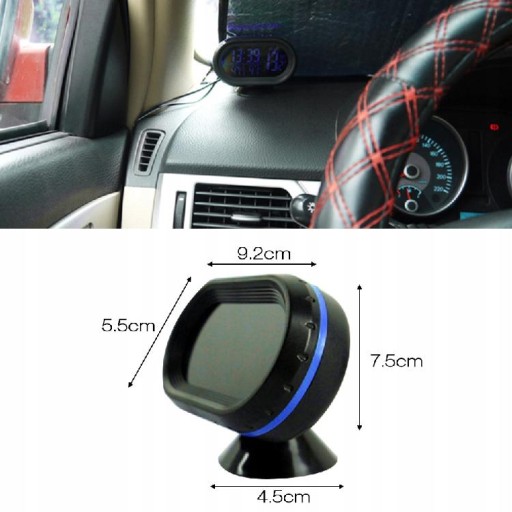 Termometr samochodowy 3w1 Woltomierz,Zegar Marka Inna