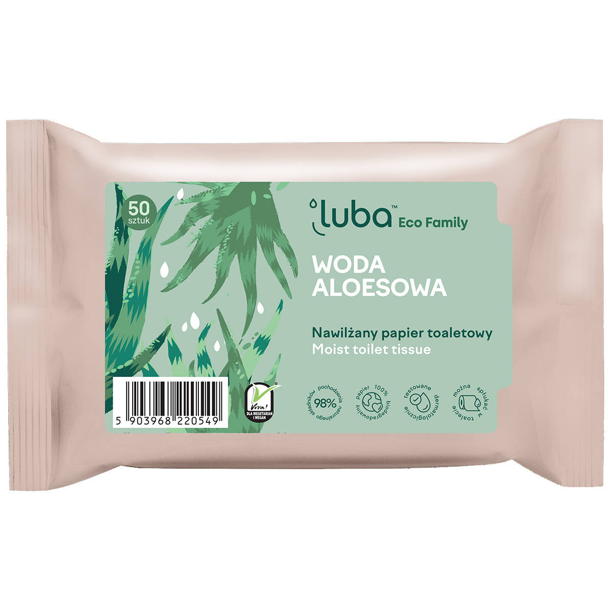 

Luba Eco papier nawilżany aloesowy 50szt