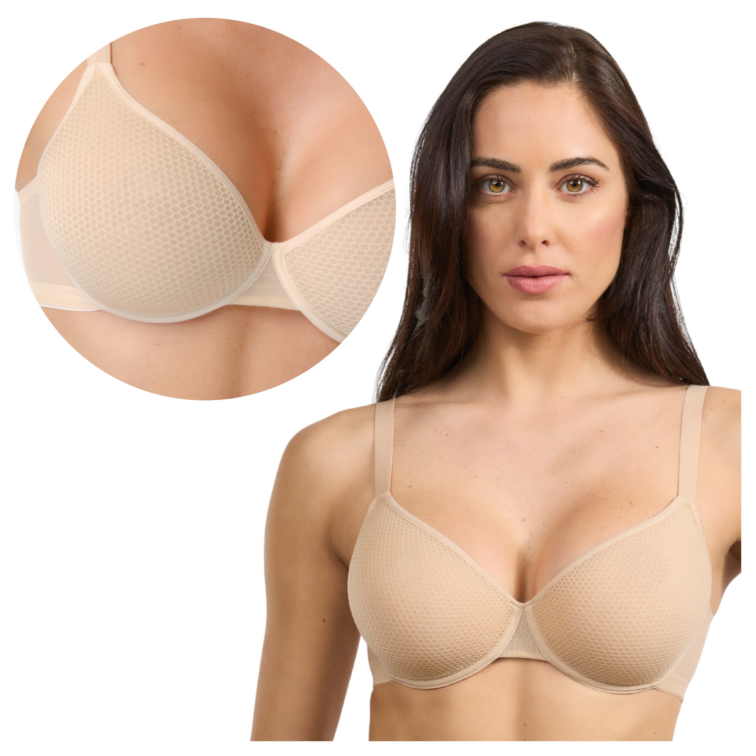 Vyztužená podprsenka Spacer Ultra Lehká Bezešvá Denní Béžová 75C