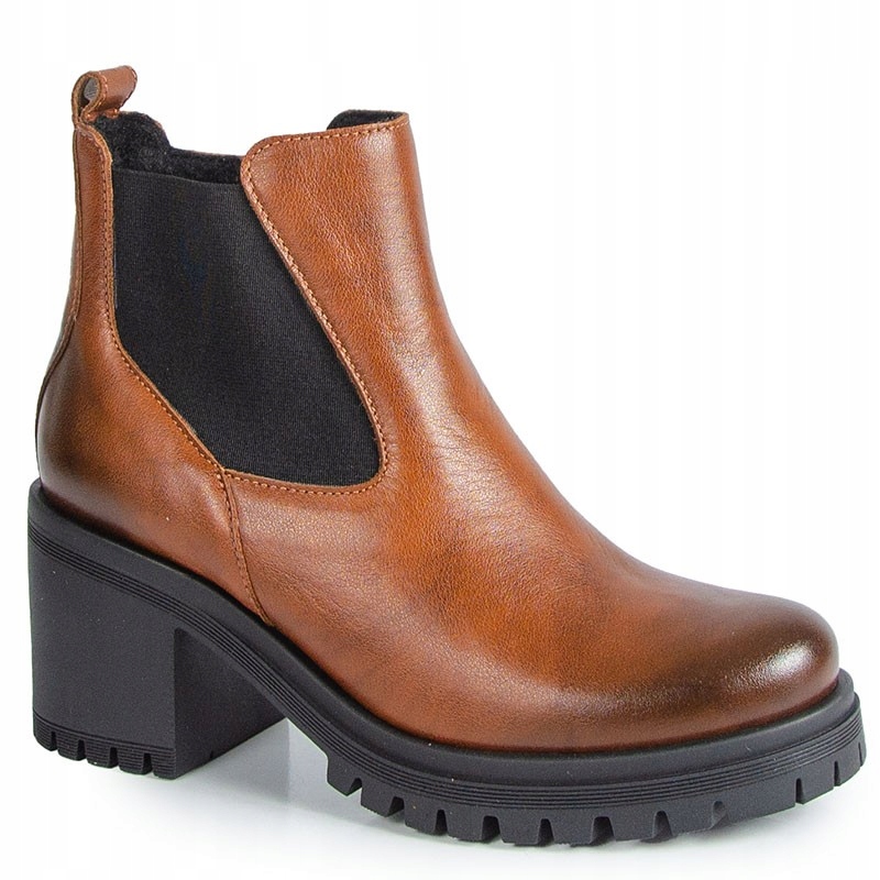 Lemar 60497 Hnědé Červené Kožené Kotníkové Boty 40