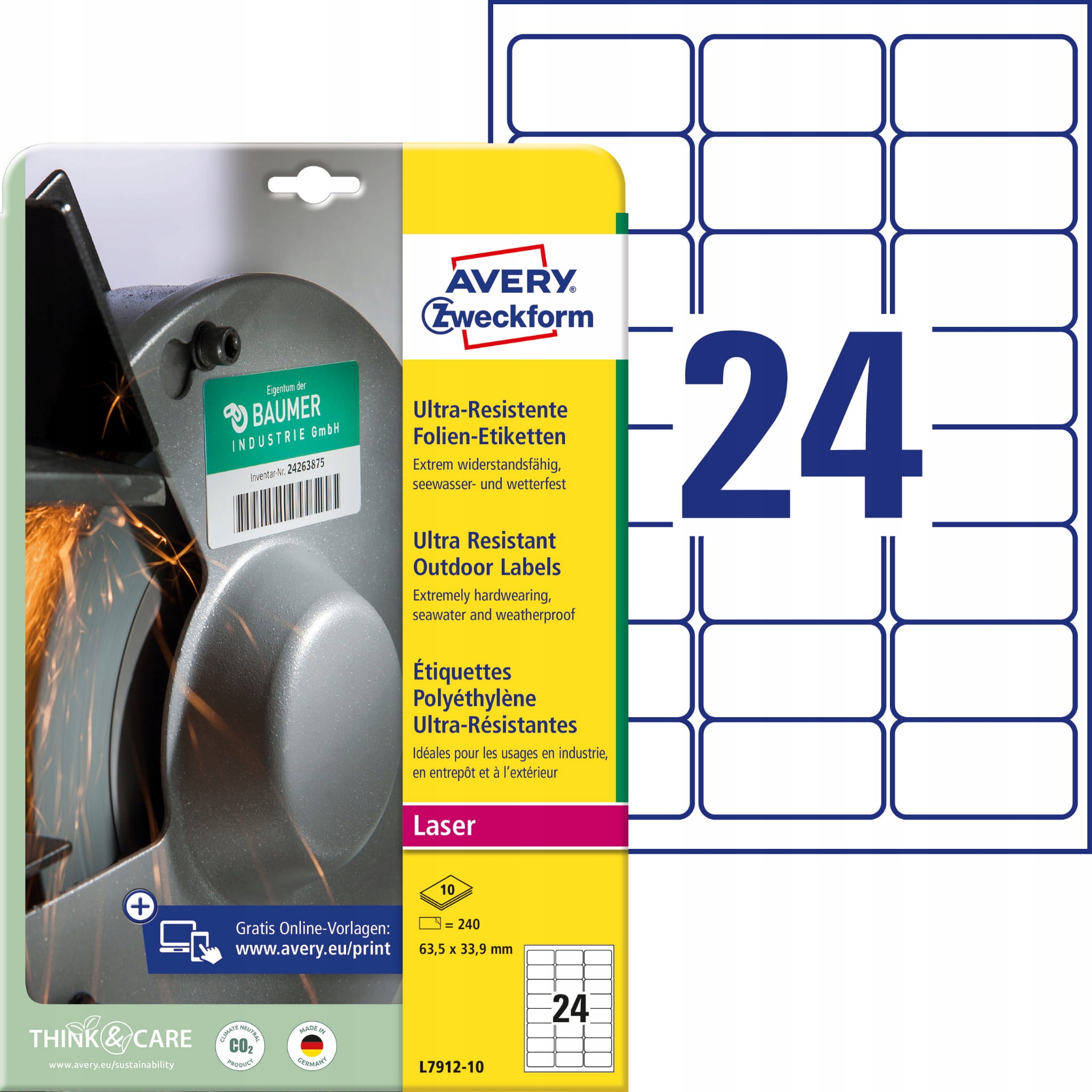 

Etykiety Polietylenowe Ultra Resistant Avery