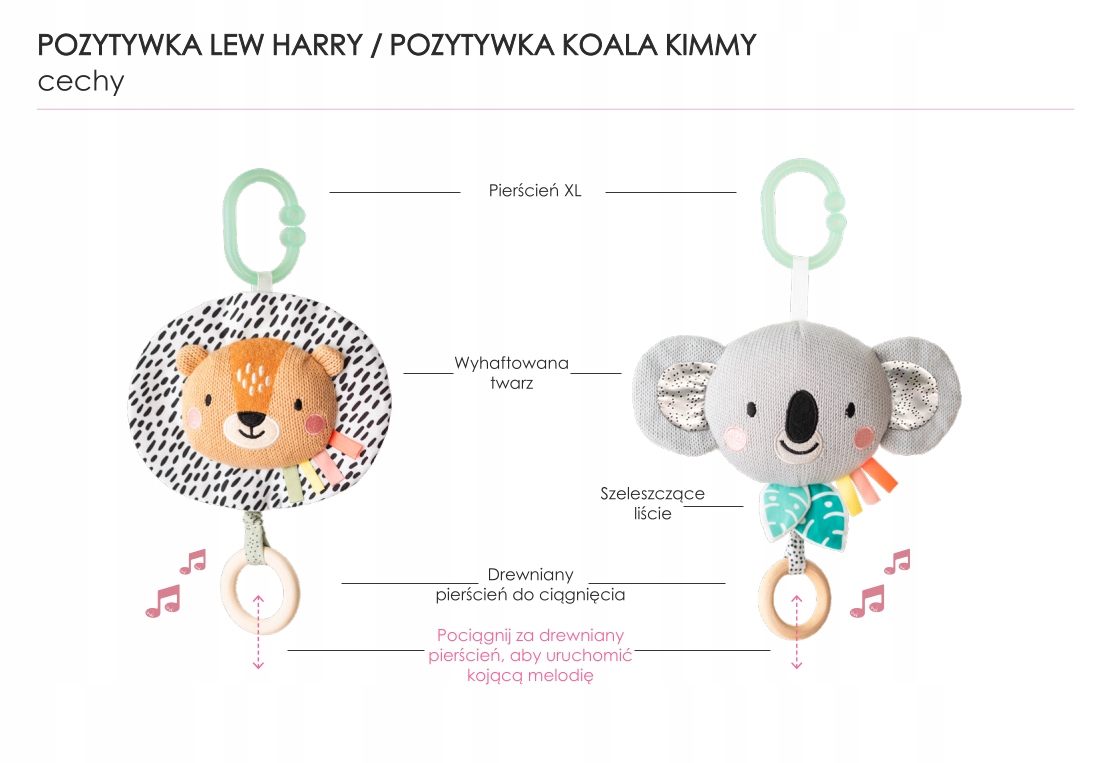 Taf Toys Zawieszka Muzyczna Lew Harry POZYTYWKA Efekty dźwiękowe