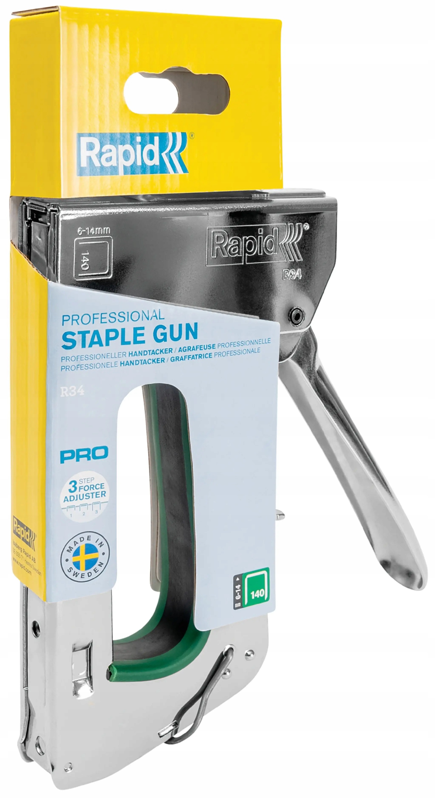 Ruční kovová sešívačka Rapid Pro R34E na sponky 140 6-14 mm
