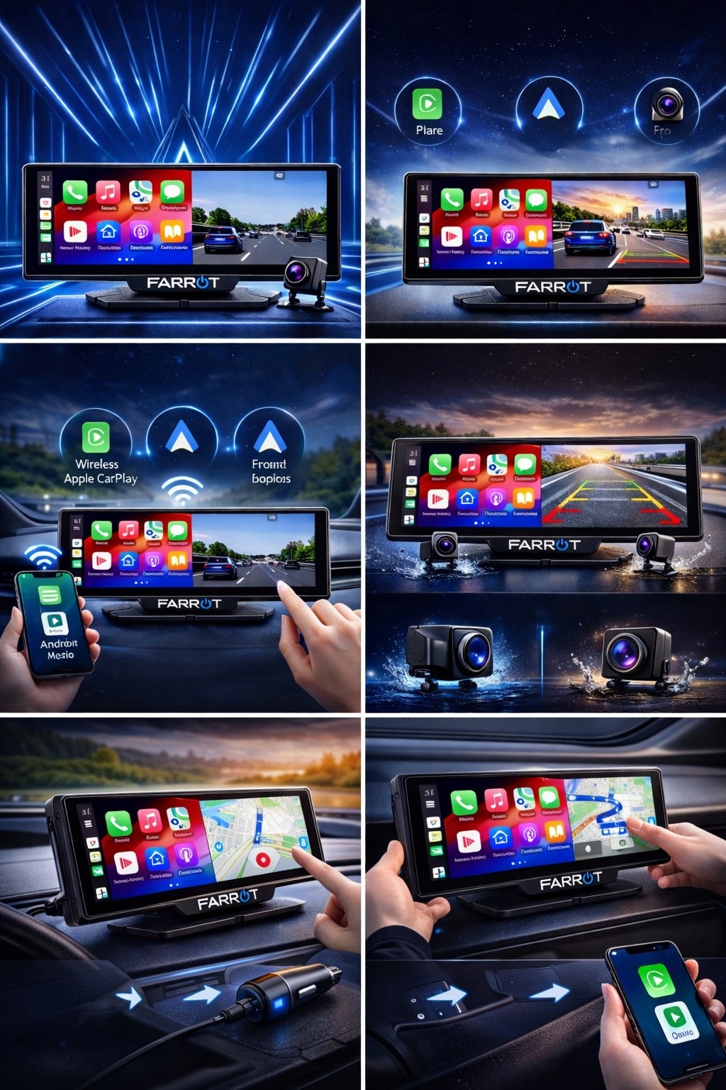 Ekran samochodowy Nawigacja 10.26" CarPlay Android Auto kamera przód tył