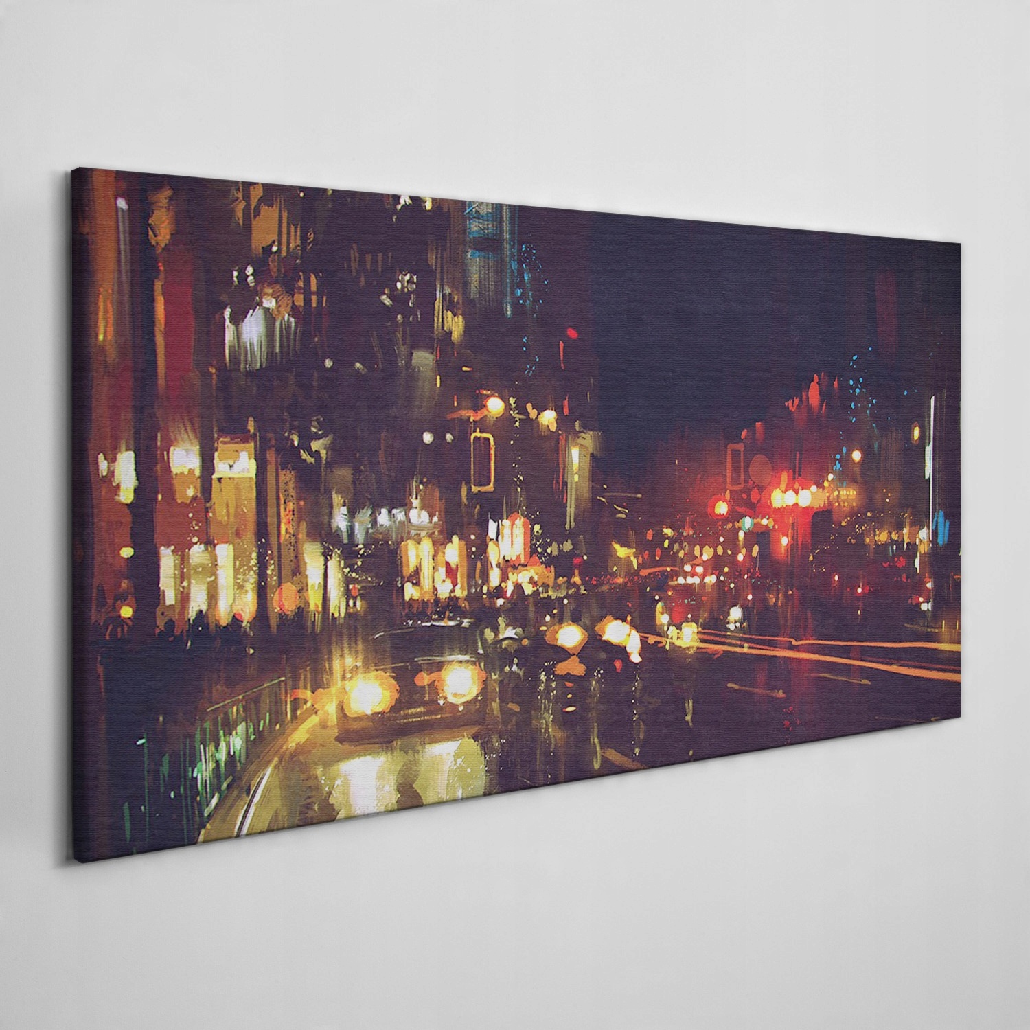 

Obraz na płótnie Miasto noc droga czarny 120x60 cm
