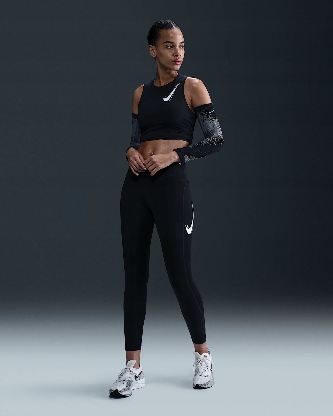 Dámské kalhoty Nike Fast Womens Mid-Rise 7/8 Leggings