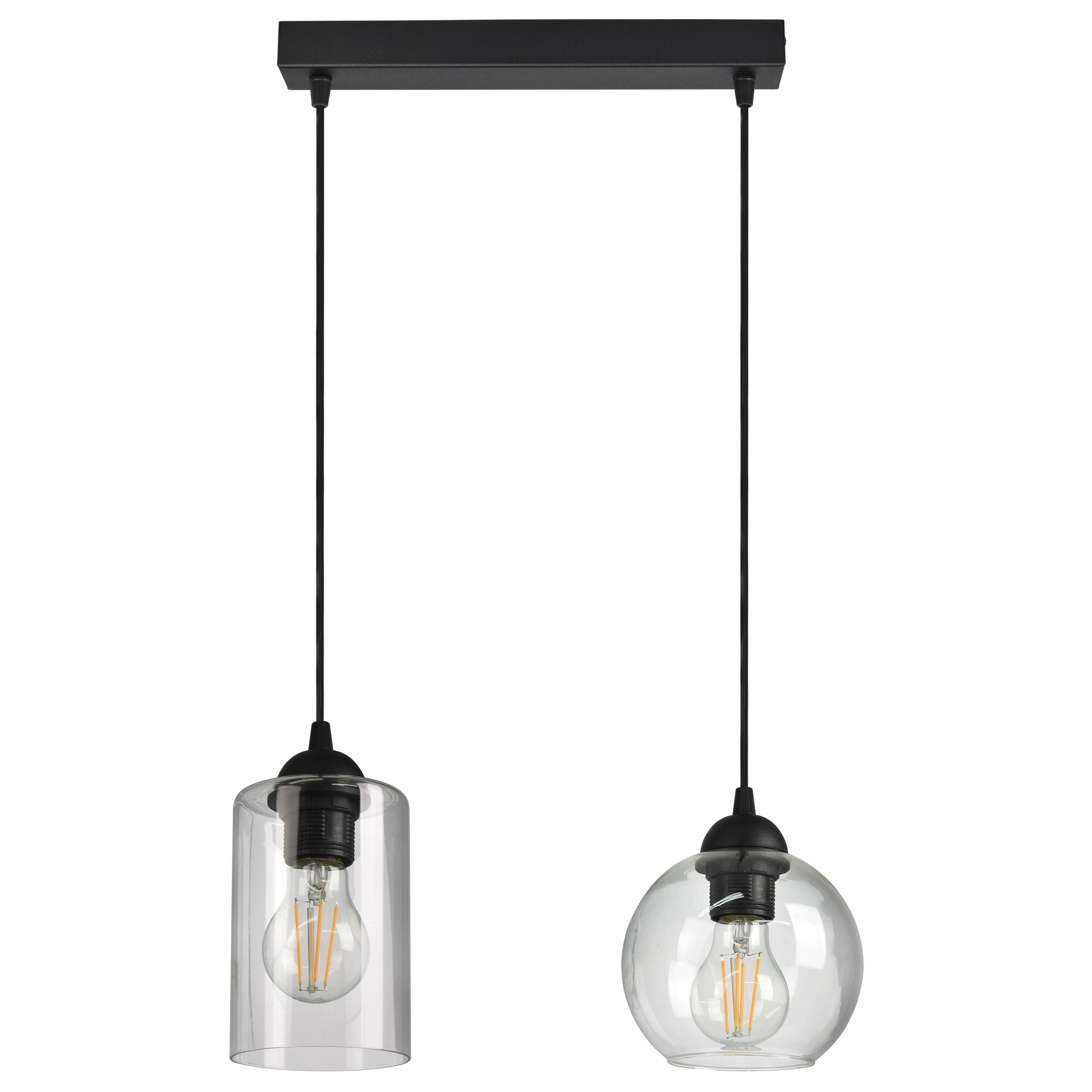 Skleněná závěsná lampa Stropní Svítidlo Geometrické stínítka