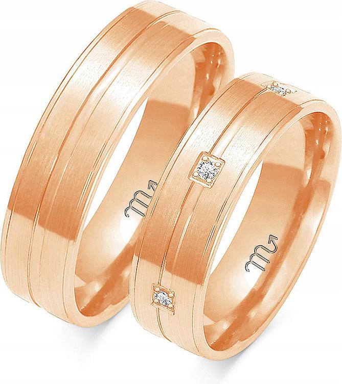 Zlatý svatba pro pár 14K 585, velikost 35 36 37, módní svatební kolekce