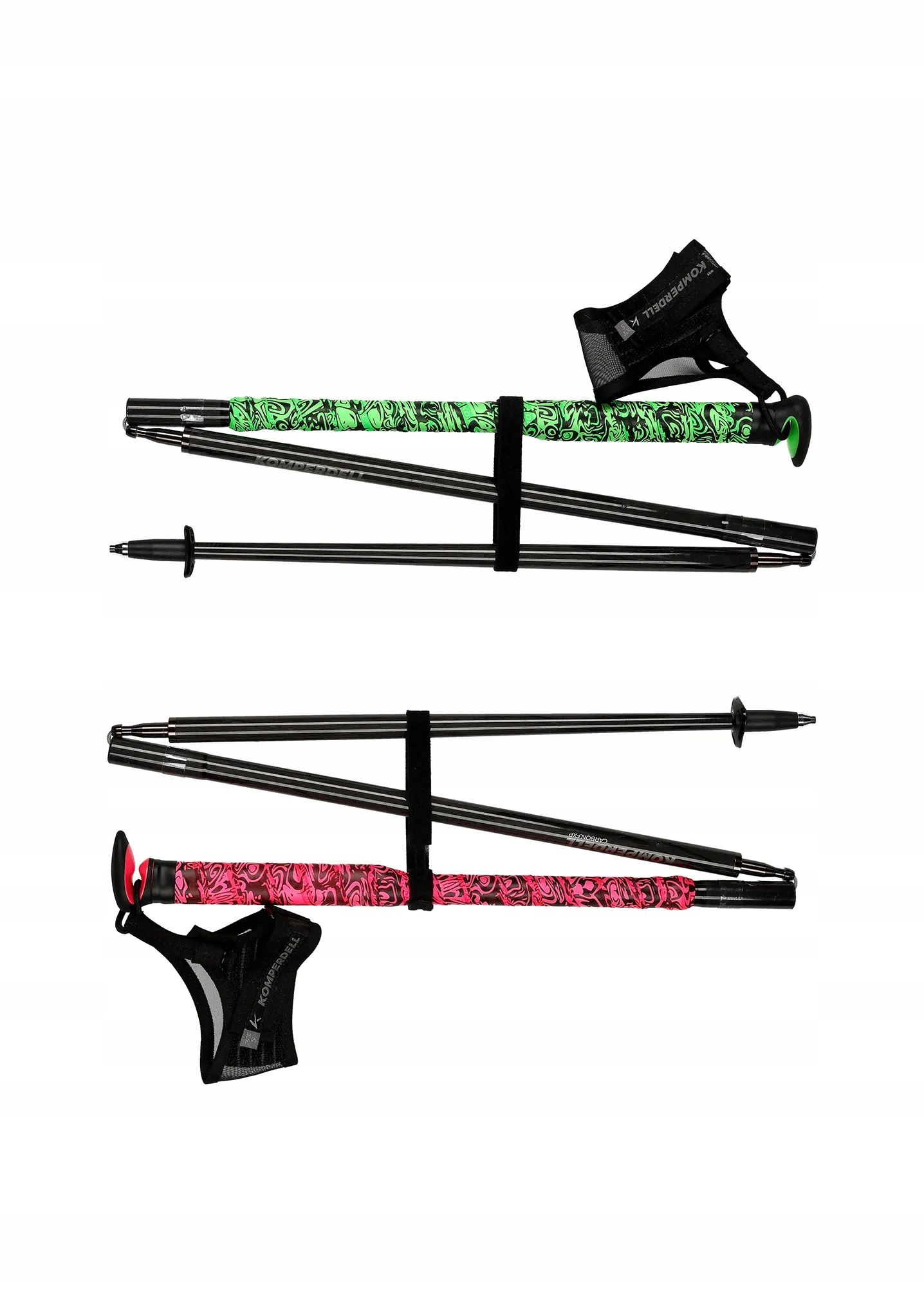 Běžecké hole Komperdell Fxp Carbon Ultra zelená/pink 105 cm