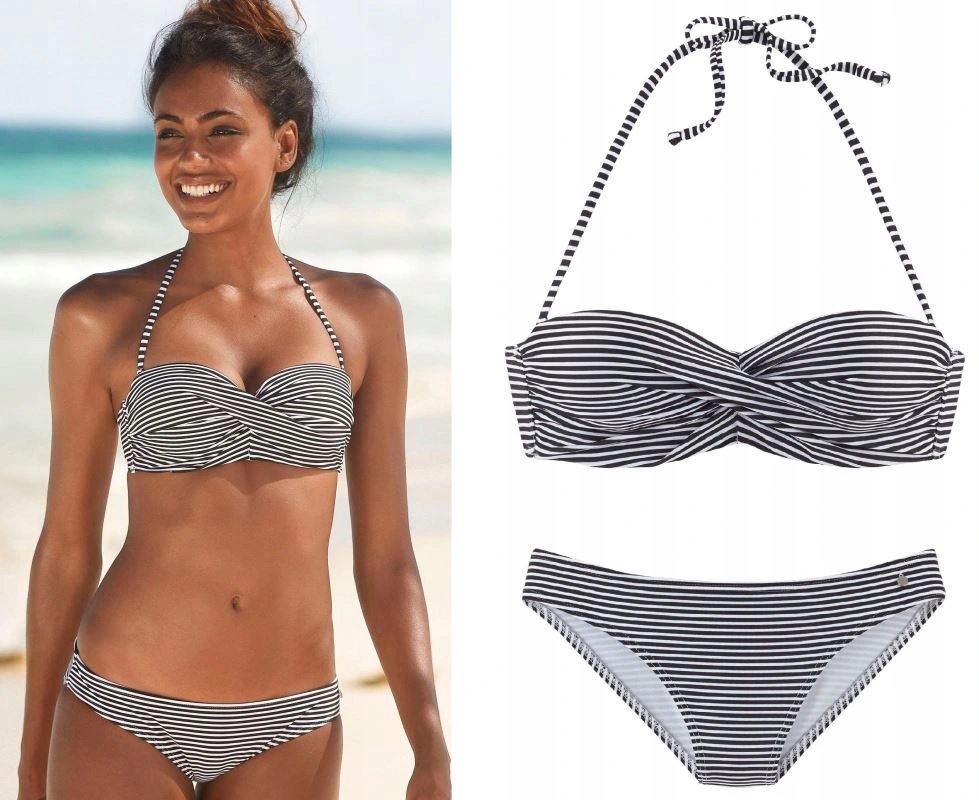 

Strój kąpielowy s.OLIVER bikini paski pasy M/L 36D