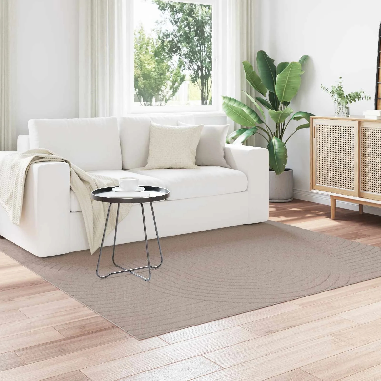 vidaXL Kusové koberce Čtvercový Palmeras Béžová 200 x 200 cm Polyester