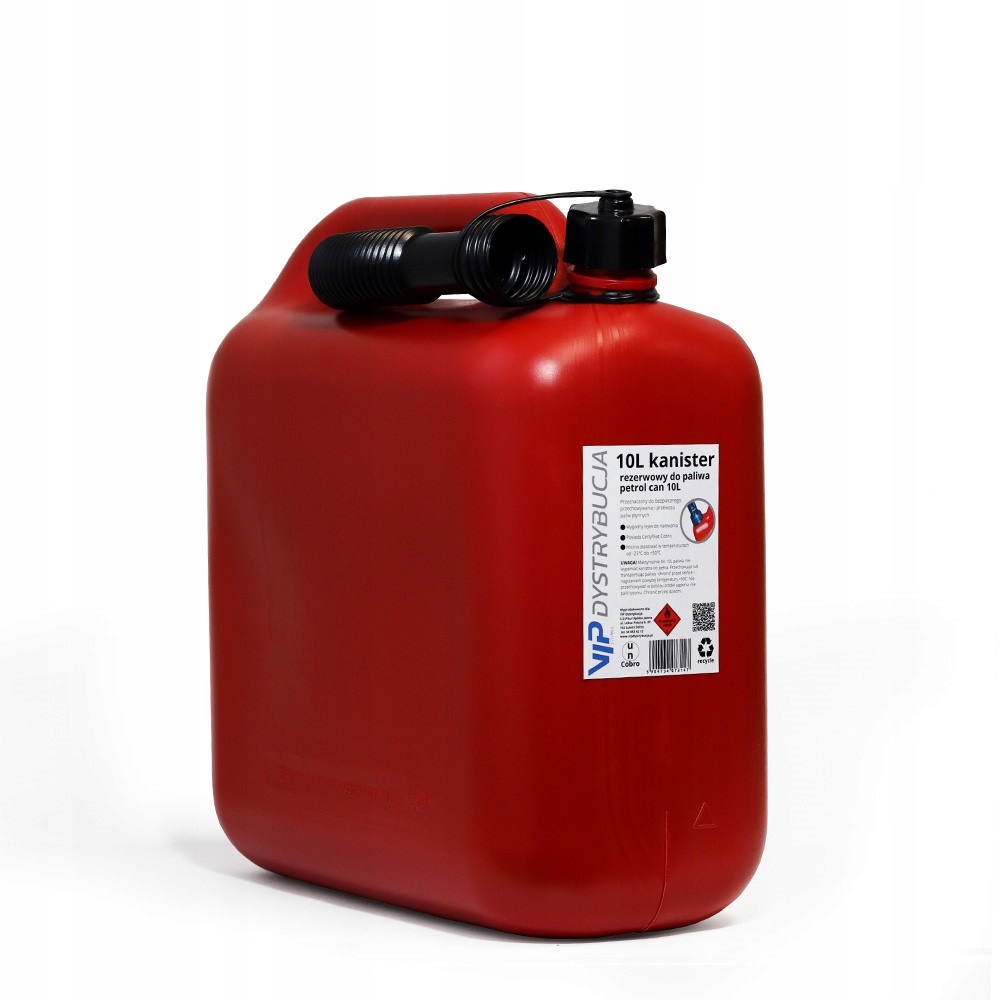 Kanister Na Paliwo Benzynę Olej 10l z Atestem Vip Dystrybucja Marka inna