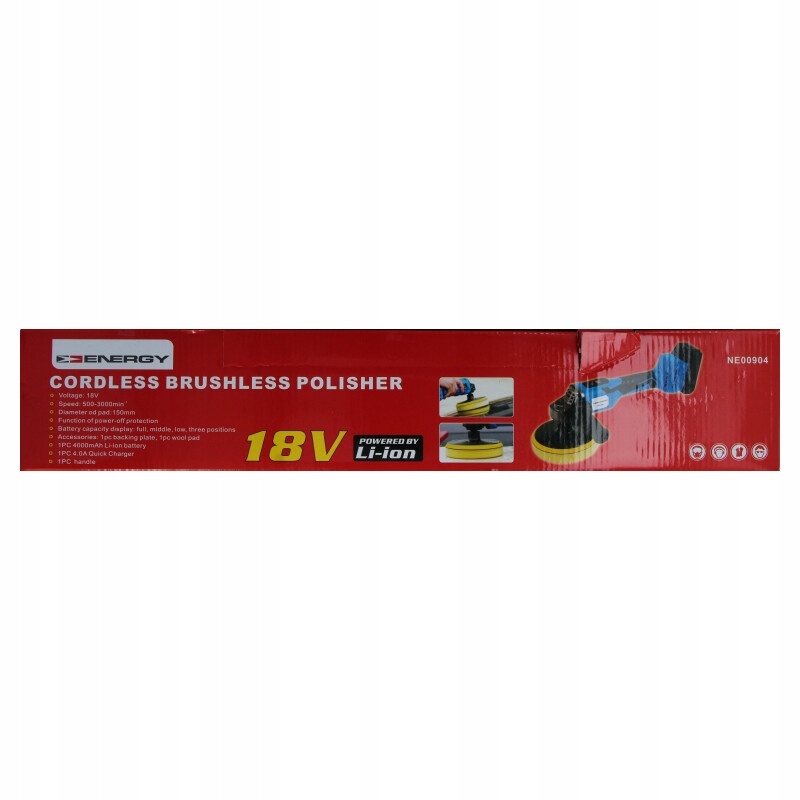 AKUMULATOROWA POLERKA 18V 150MM 4000MAH Rozmiar trzpienia 1/4''