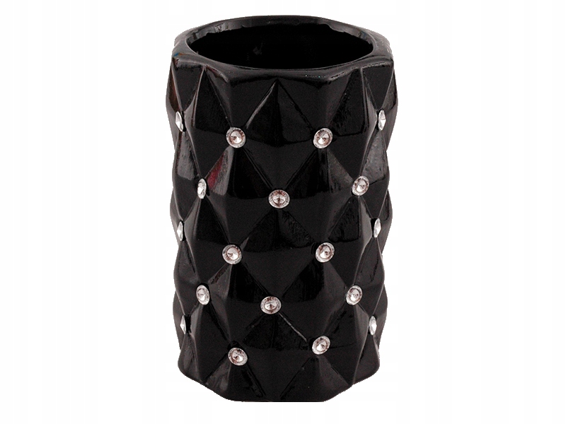 

Wazon ceramiczny glamour kryształy cyrkonie Czarny