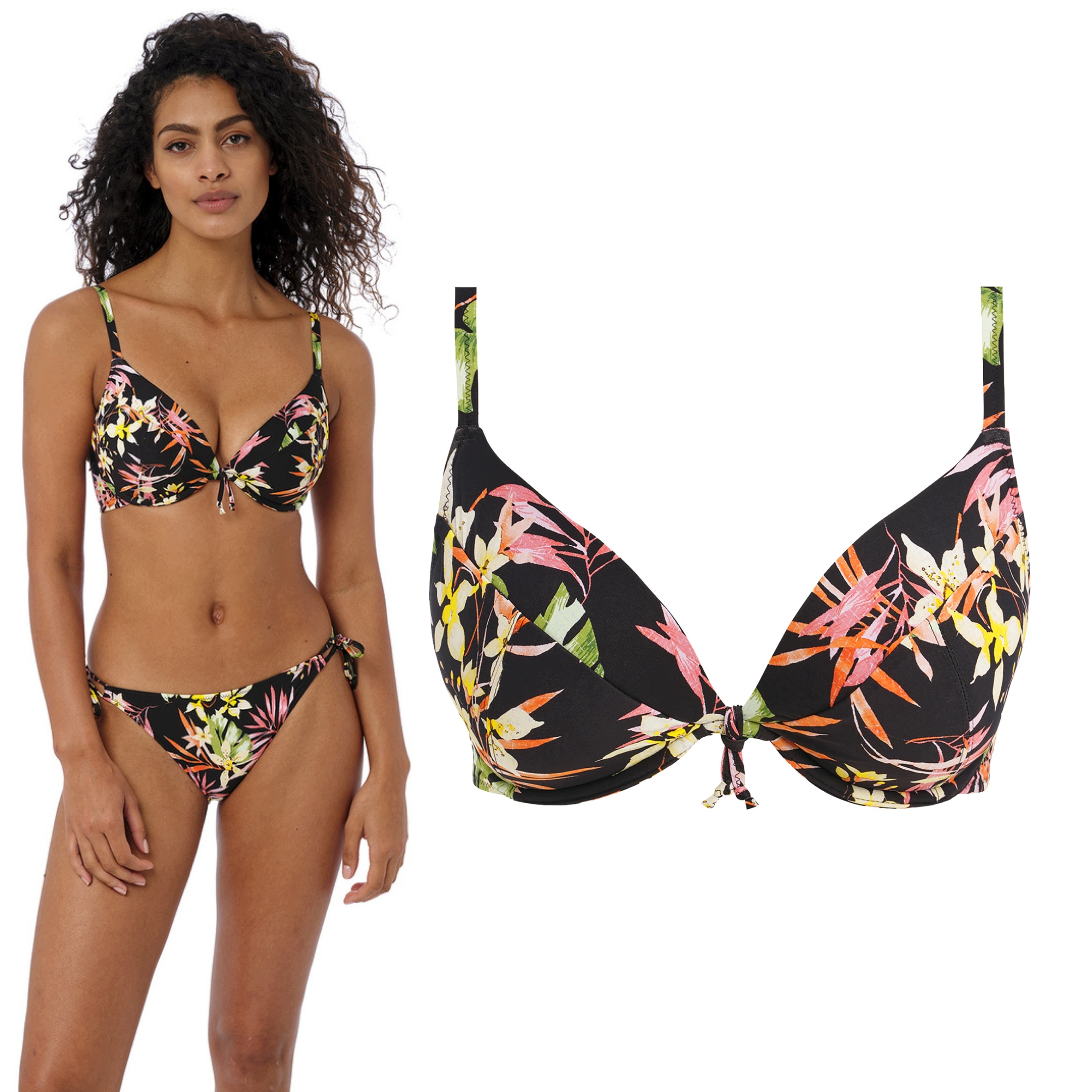 Freya Savanna Sunset plavková podprsenka padded plunge 75D 34D