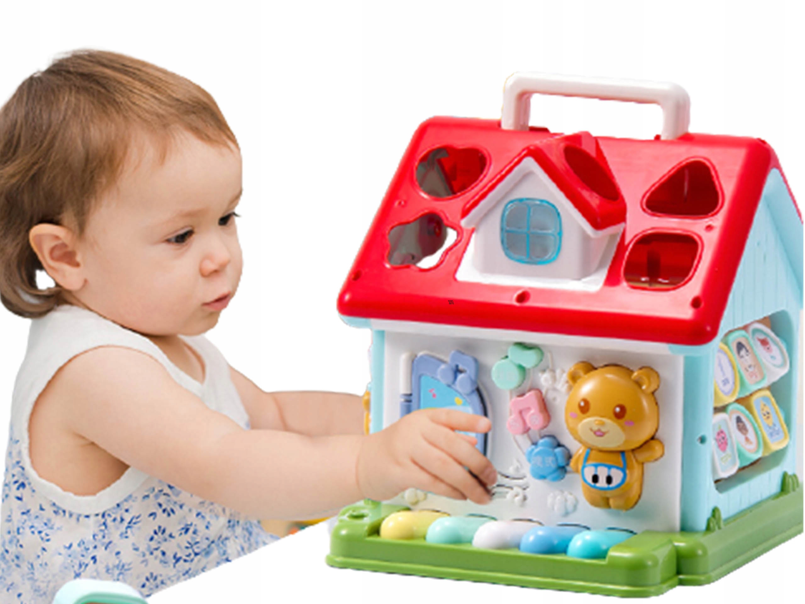

Sorter Kostka Edukacyjna Domek Z Pianinkiem Klocki