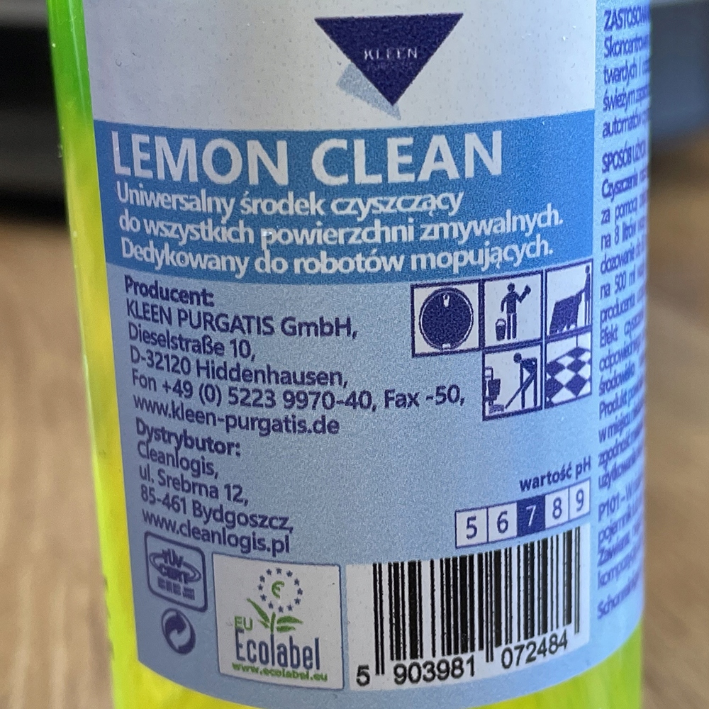 Ekologiczne płyny do robotów mopujących myjących odkurzaczy 2w1 zestaw eko Pojemność 0.4 l