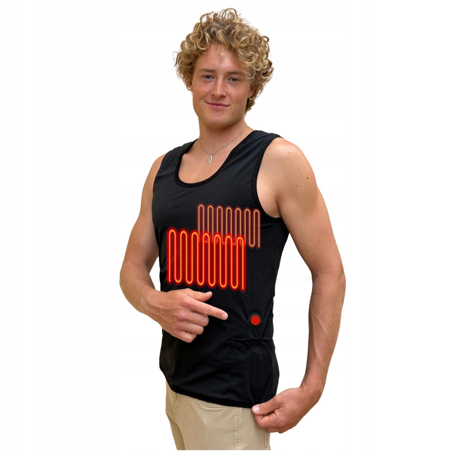 Ogrzewana kamizelka rozmiar S z elastycznego materiału Glovii GV2