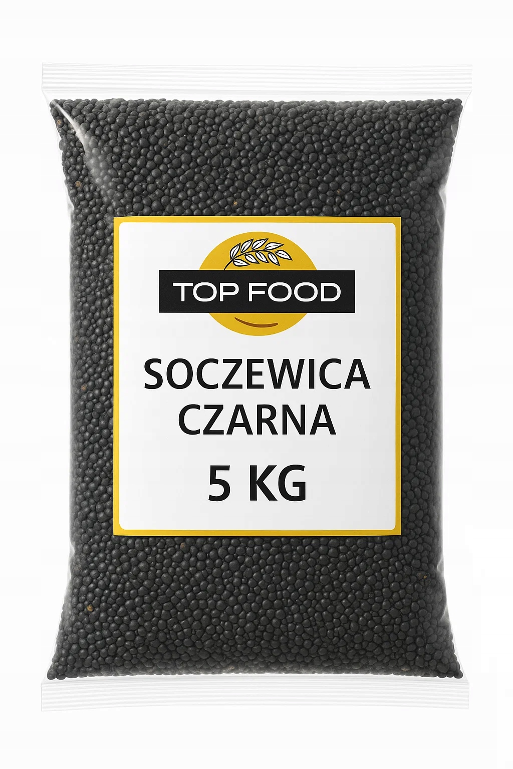 Levně Čočka černá Beluga 5 kg – prémiová, do salátů a pokrmů typu vege Top Food