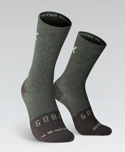 Skarpetki kolarskie Gobik Winter Merino Unisex Olive rozmiar L/XL
