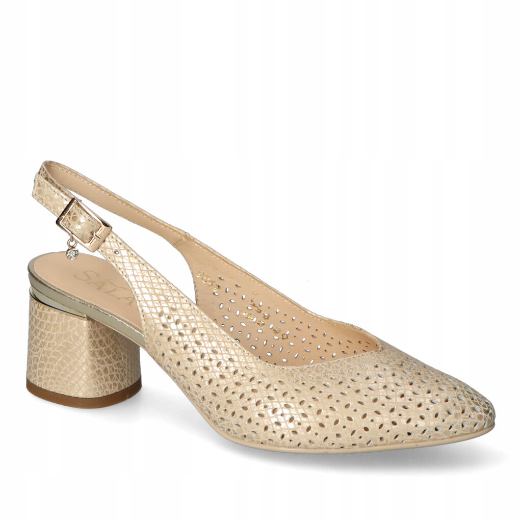 Dámské sandály Sala Zlaté semišové 38