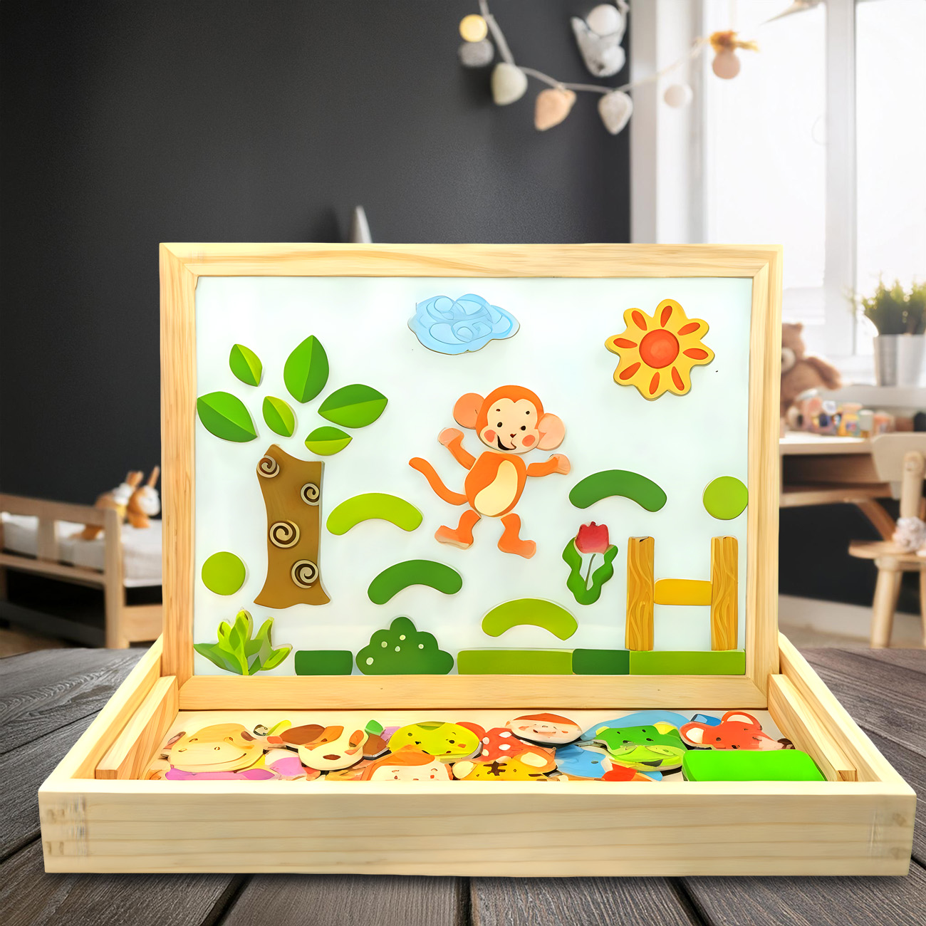 TABLICA MAGNETYCZNA KREDOWA SUCHOŚCIERALNA RYSOWANIA DWUSTRONNA AKCESORIA EAN (GTIN) 5906647707287