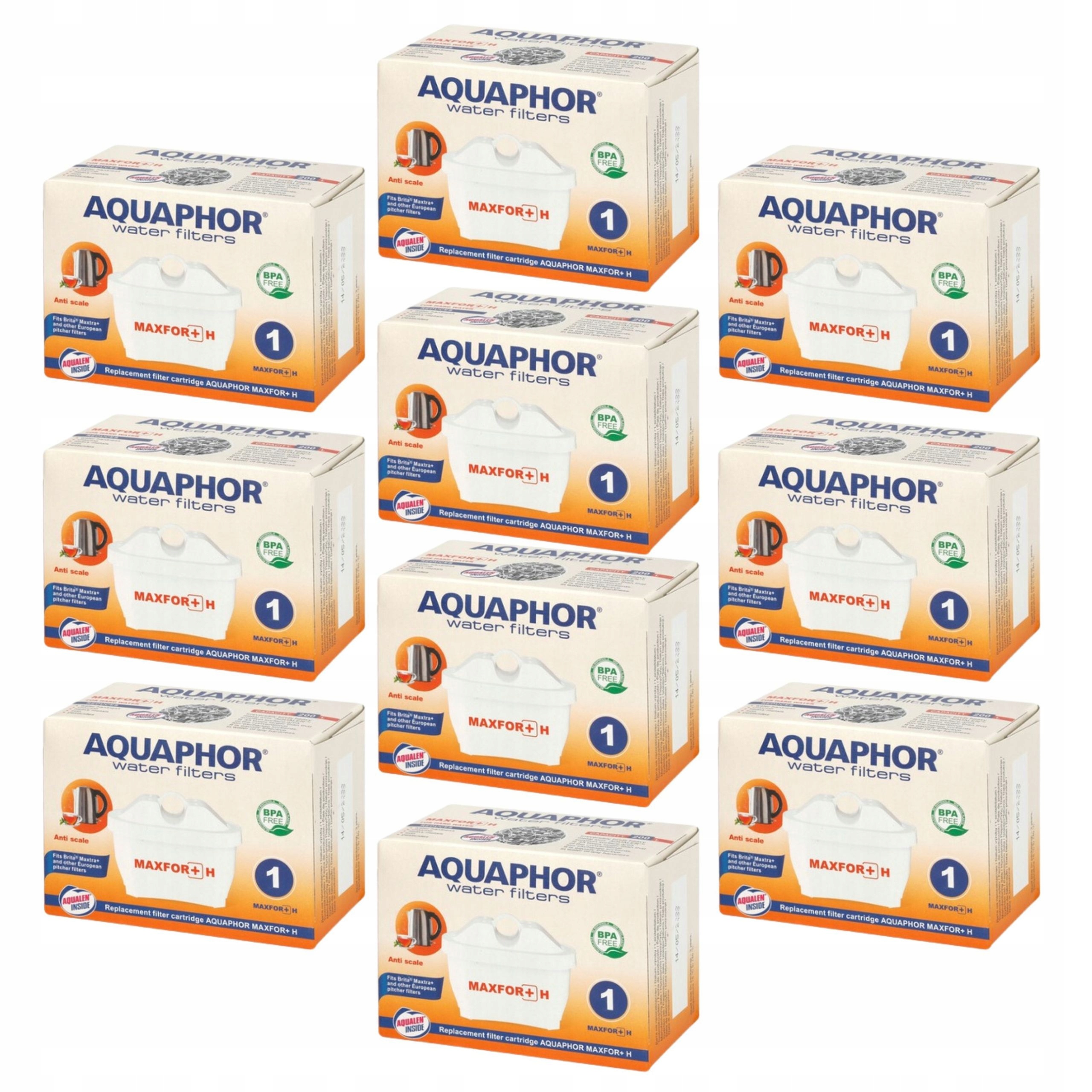 Filtr Aquaphor Maxfor+ H do wody twardej do dzbanka filtrującego, 10 szt.