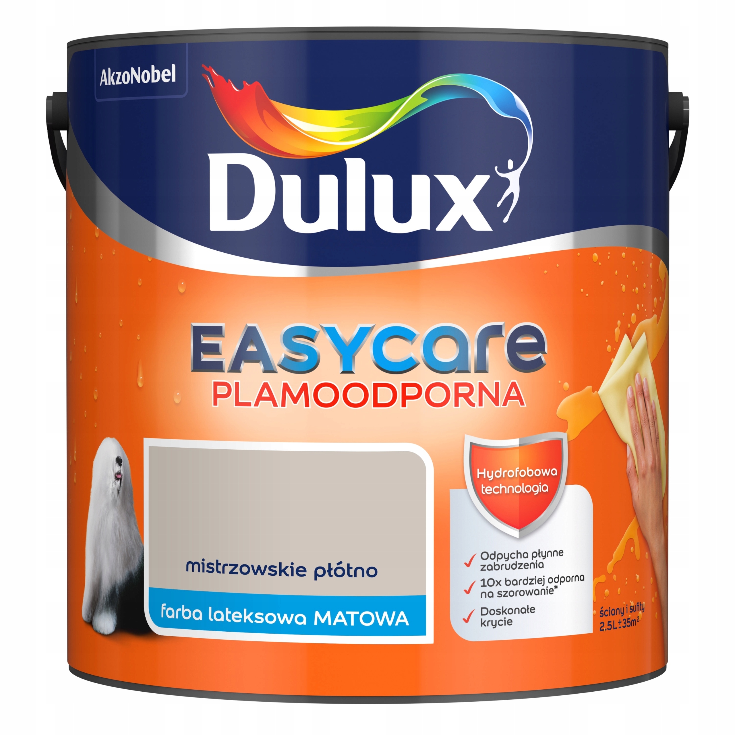 

Farba Dulux EasyCare Mistrzowskie Płótno 2,5L